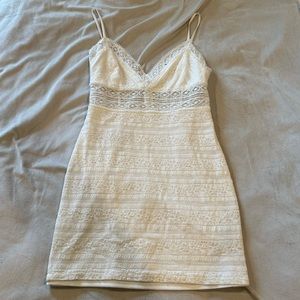 All in Favor White lace dress graduation size S like new